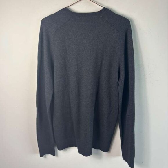 Abercrombie & Fitch Mens Minimalist Preppy Stretch Sweater Grey Size Medium - Picture 9 of 9
